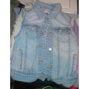Old Navy Girl's Vest Light Blue Denim size Small (6-7)